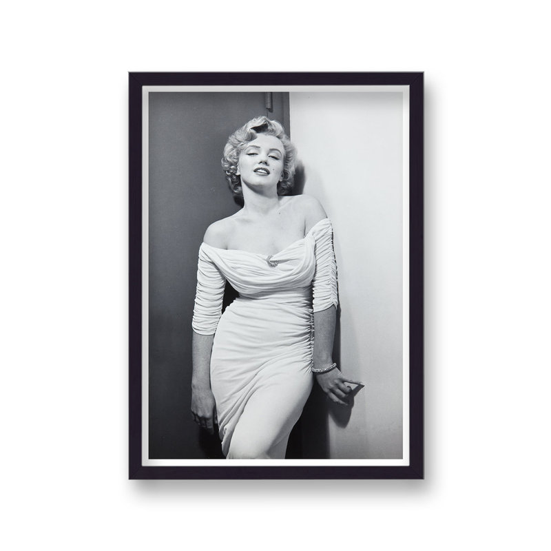 Marilyn Monroe Seductive Pose Low Cut Gown - Single Picture Frame Print