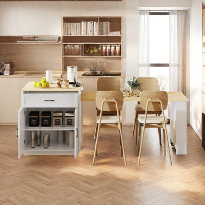 Kitchen Island with Extendable Dining Table by Latitude Run