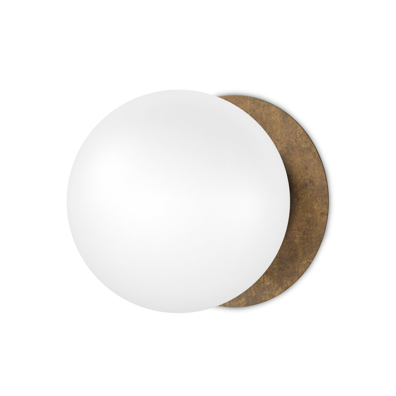 Pulsar 1 - Light Flush Mounted Sconce, 7.75" H x 7.75" W x 8.5" D, Heritage Bronze Brass
