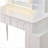Makeup Vanity Desk With LED Lights & Mirror, 4 Drawer Dressing Table Set With Stool, 3 Colors Dimmable Brightness, Space-Saving For Bedroom-1072600645