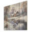 «Winter Charm At Country Home - Winter Landscape», art mural sur bois de pin naturel-879917156