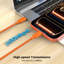 Câble de charge tressé USB-C vers USB-C, chargeur rapide PD 60 W, 1 m, orange, lot de 2, pour iPhone 15/16/17, iPad, Samsung et autres appareils USB-C