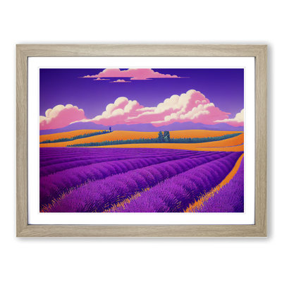 Ingenious Lavender Flower Field - Single Picture Frame Print