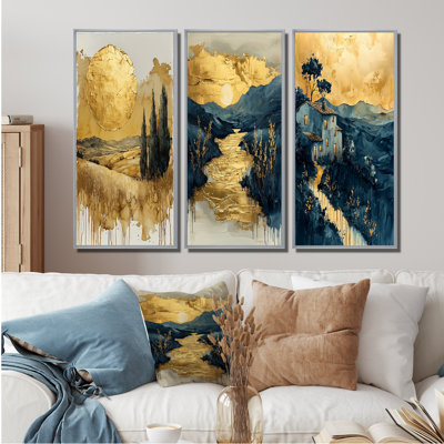 Istanbul Gold Cappadocian Sunrise I - Istanbul Canvas Prints Collection 3 Pieces
