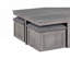Table basse grise 38 po avec tabourets de rangement-704429926