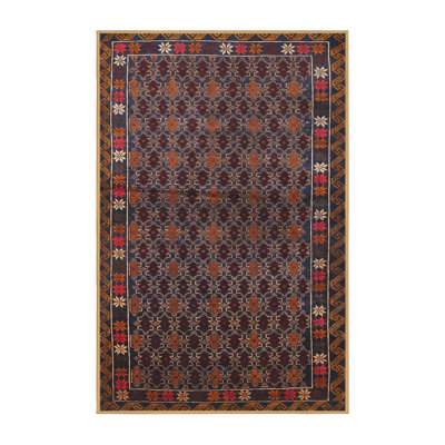 Tapis traditionnel rouge / noir