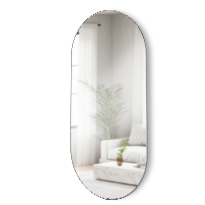 Hubba Pill Mirror 36X18 Brass, Matte Black
