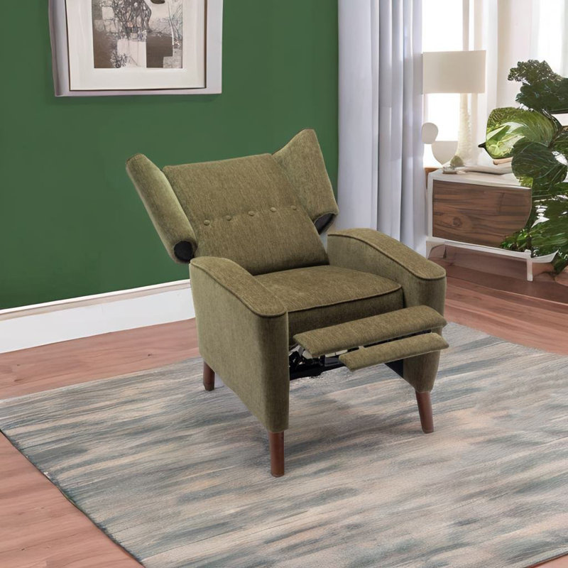 Chenille inclinable de 34,25 po de large Chalie, Chenille verte