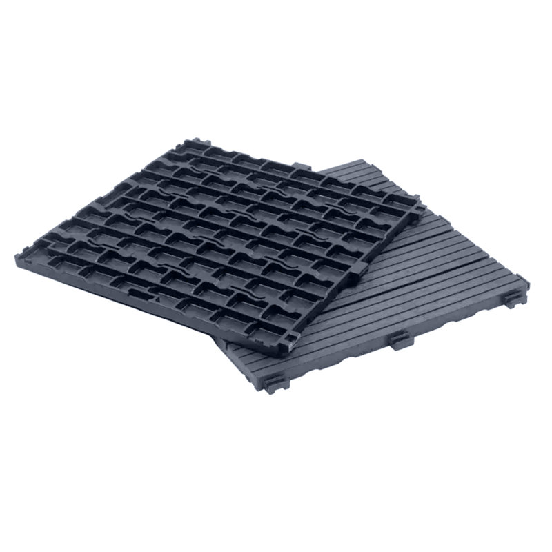 Ploumi 30cm L x 30cm W Composite Interlocking Deck Tile, Grey
