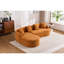 Canapé modulaire en L éponge à compression complète Boneless LY-022, méridienne modulaire en chenille, 30D haute densité pour le salon en appartement, 900 lb-409958905