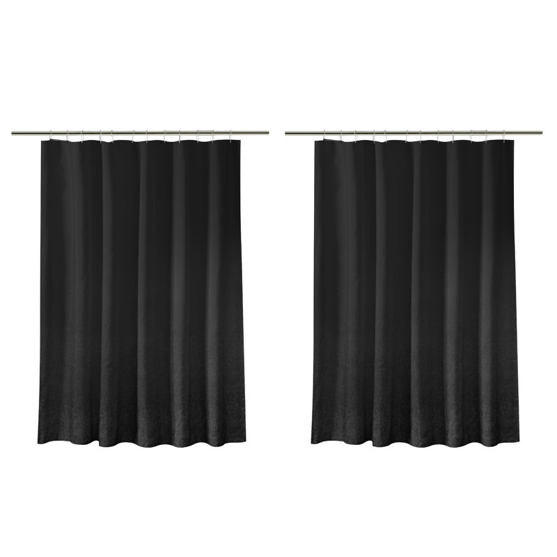 Doublure de rideau de douche Strausstown PEVA, H 72 po x l 72 po, Noir