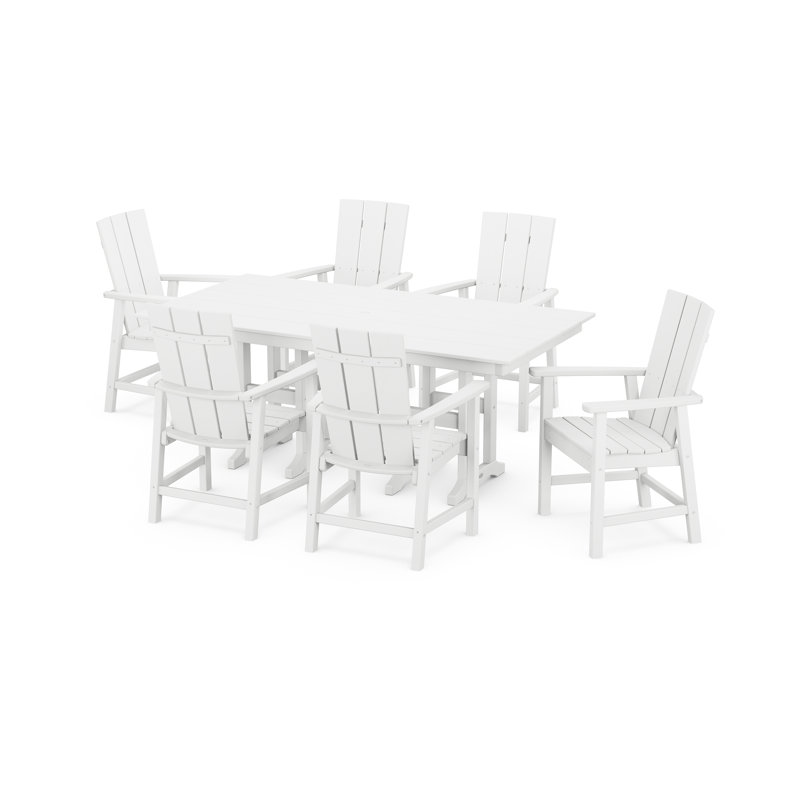 Ensemble repas 7 pièces POLYWOOD x Sol 72 Westwick, Blanc