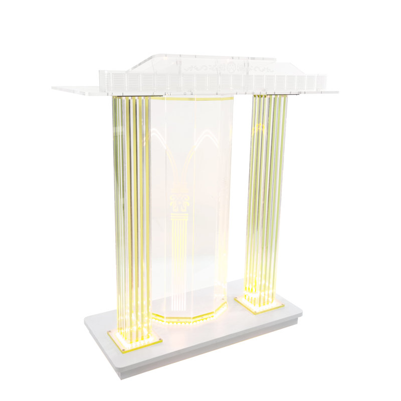 43.92'' Plastic / Acrylic Full Podium with Wheels