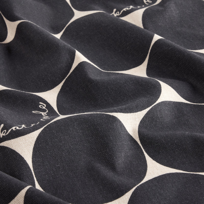 Loop And Dot 100% Cotton Square, Onyx Black/Gray