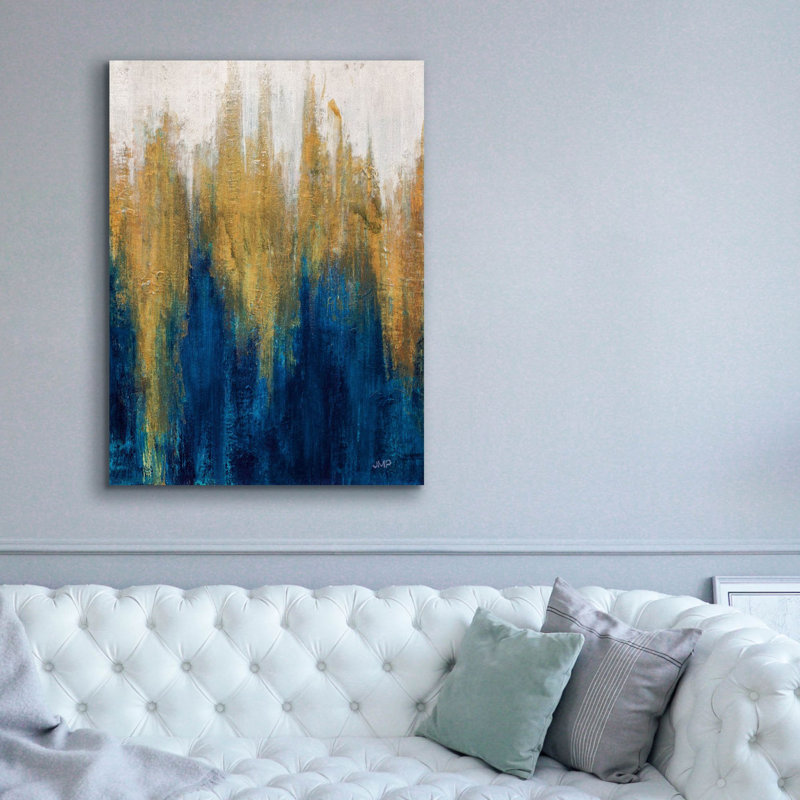 «Glimmer 5» par Julia Purinton, art mural sur toile, H 54 po x l 40 po x P 1,5 po