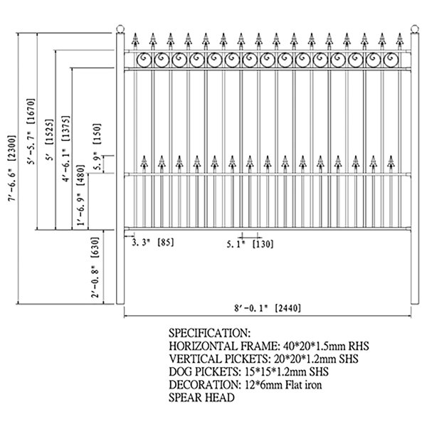Dimensions du produit