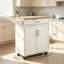 Chariot roulant pour îlot de cuisine avec roues verrouillables, chariot de rangement mobile pour petit appartement, tablette d'armoire réglable et barre à serviettes, chariot de service polyvalent pour bar à café