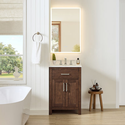 Beckett 24" Freestanding Single Bathroom Vanity with Quartz Top