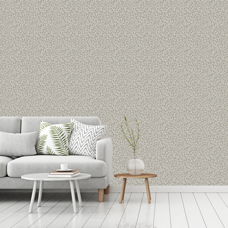 Bryanna 1005cm x 53cm Matte Wallpaper Roll, Grey