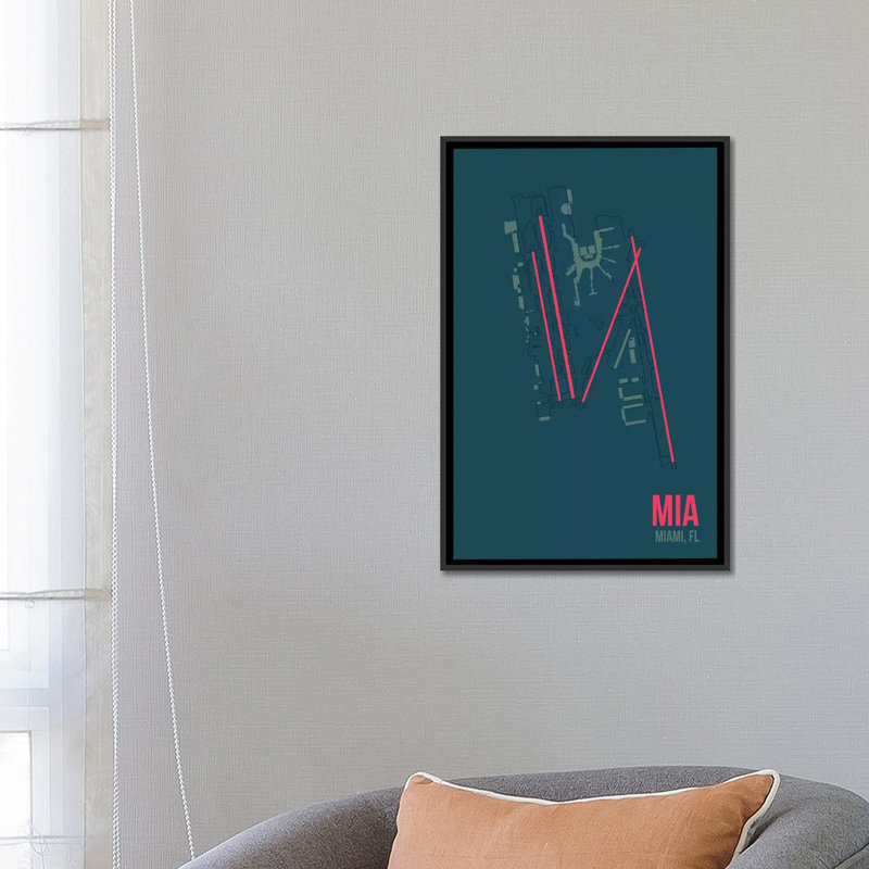 Impression sur toile, H 26 po x l 18 po x P 1,5 po, Toile avec cadre noir, Pas de tapis