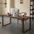 Bronw Rectangle Solid Wood Dining Tables-108896249