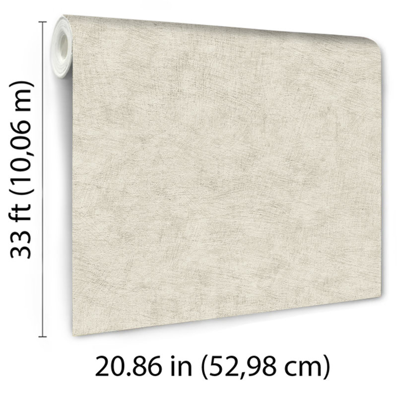 Papier peint gris clair Pampas, Crème, crème