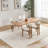 Wooden Dining Chairs Set Of 2, Modern Fabric Upholstered Chairs For Kitchen And Dining Room, Ideal For Farmhouse Decor-120214089