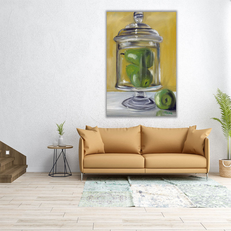 Pot de poires - reproduction d'art sur toile, H 18 po x l 12 po