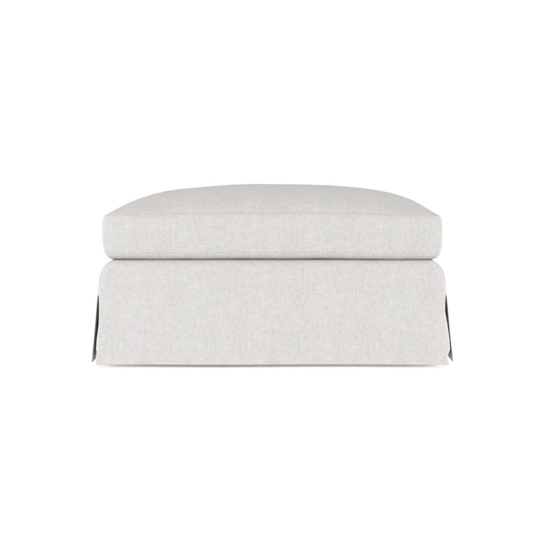 Repose-pieds Ludlow, Velours moelleux argenté, Brun foncé