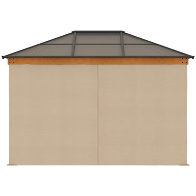 12 Ft. W x 10 Ft. D Steel Gazebo -  Outsunny, 84C-347V00KK