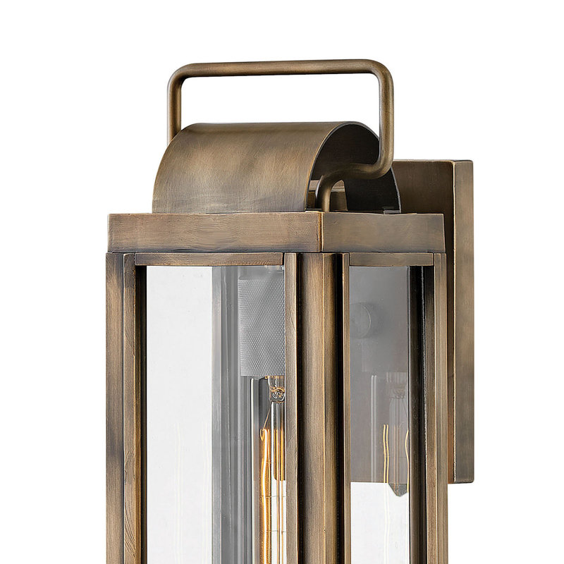 Harbor Outdoor Wall Lantern, 16.25" H x 5.5" W x 7.5" D, Burnished Bronze