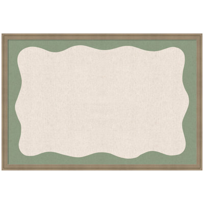 Framed Fabric Pinboard  Printed Linen Bulletin Board