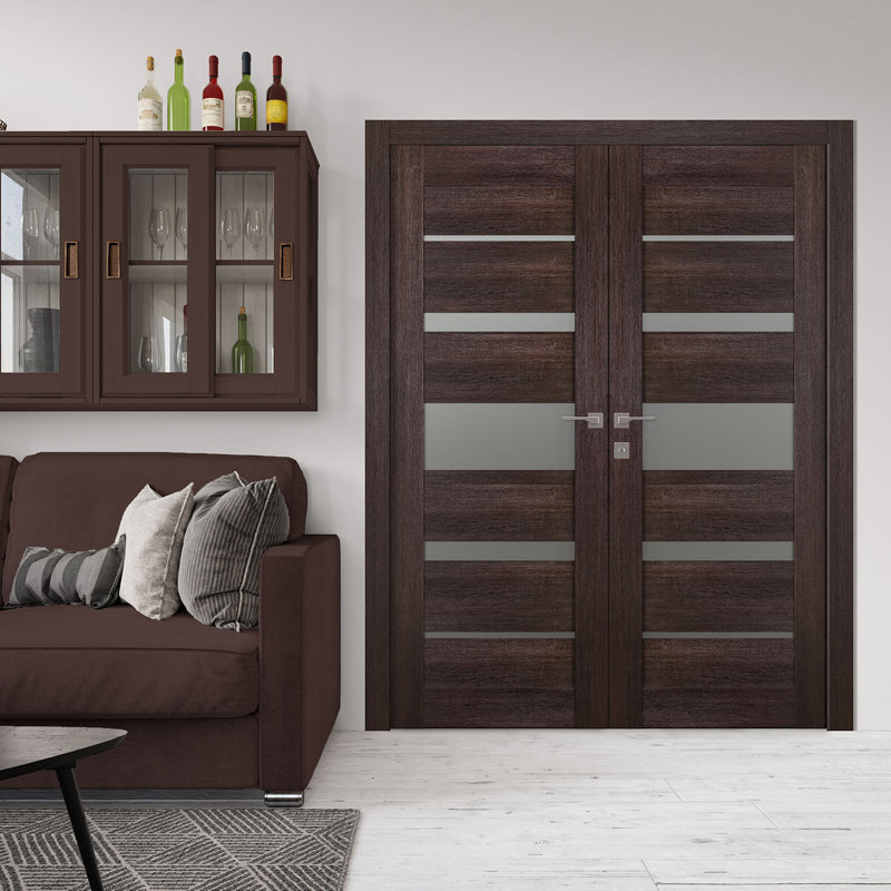 Porte double standard Avon, Chêne, À droite, 55,5 po x 95,24 po