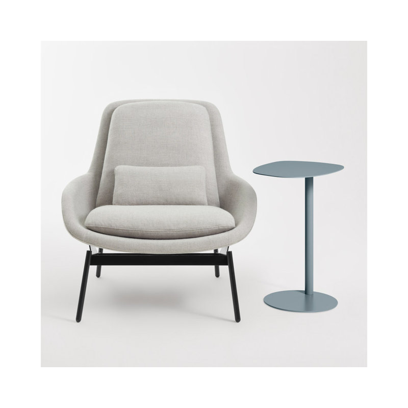Swole Single End Table, 25" H x 20" W x 15" D, Gray Blue