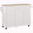 Store Kitchen Cart With Rubber Wood Countertop , Kitchen Island Has 8 Handle-Free Drawers Including A Flatware Organizer And 5 Wheels For Kitchen Dinning Room-1249464703
