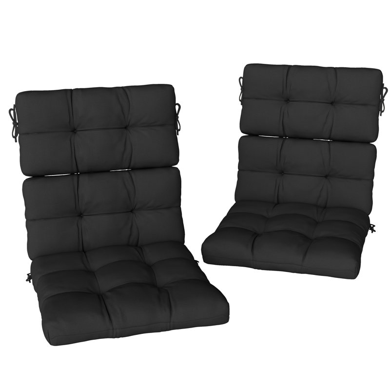 Outdoor Seat Cushion Set, Black