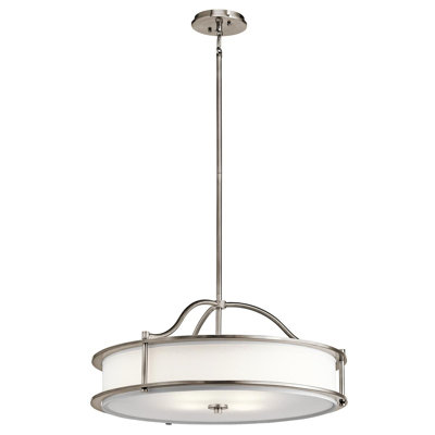 Kelia 4 - Light Classic Pewter Drum Pendant