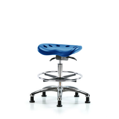 Adjustable Height Ergonomic Lab Stool with Footrest