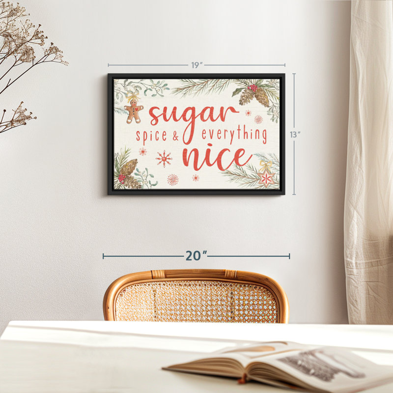 «Gingerbread Christmas I», reproduction sur toile, H 13 po x l 19 po