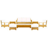Leveb Outdoor 8 - Piece Teak Conversation Set
