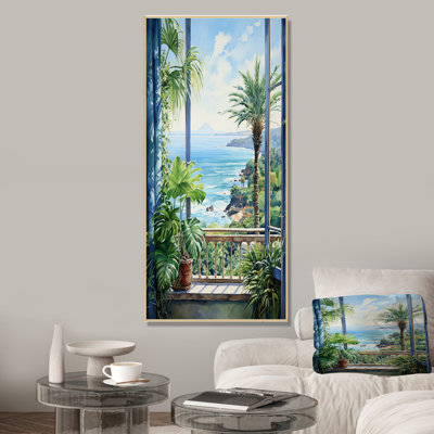 «Tropical Windows To The Beach II - Coastal Windows», art mural