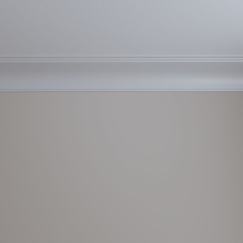 3 3/4"H x 4 1/8"P x 5 5/8"F x 94 1/2"L Dylan Traditional Smooth Crown Moulding