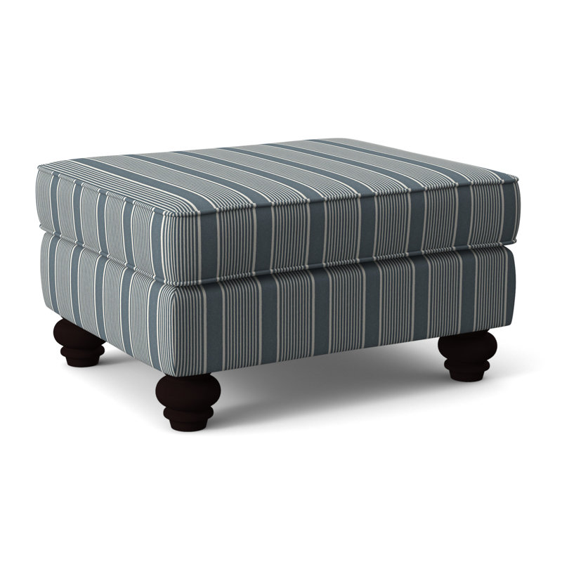 Lowell Ottoman, Brown Geometric, 0456-33, Java Finish