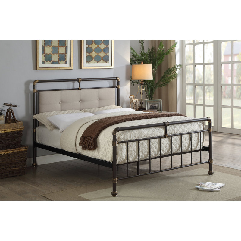 Upholstered Bed, Double (4'6), 19cm Double Memory Foam