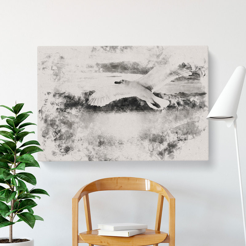 Seagull In Flight Vol.2 - Wrapped Canvas, 35cm H x 50cm W x 3cm D