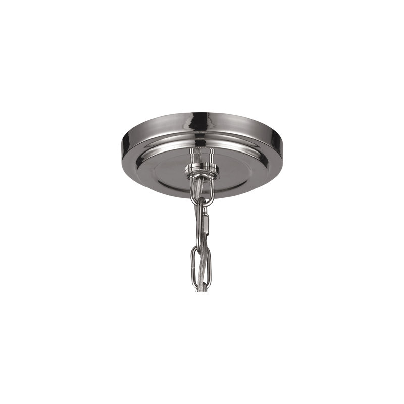 Luminaire suspendu à 1 lumière Ballance, H 12,13 po x l 8,5 po x P 8,5 po, Acier brossé