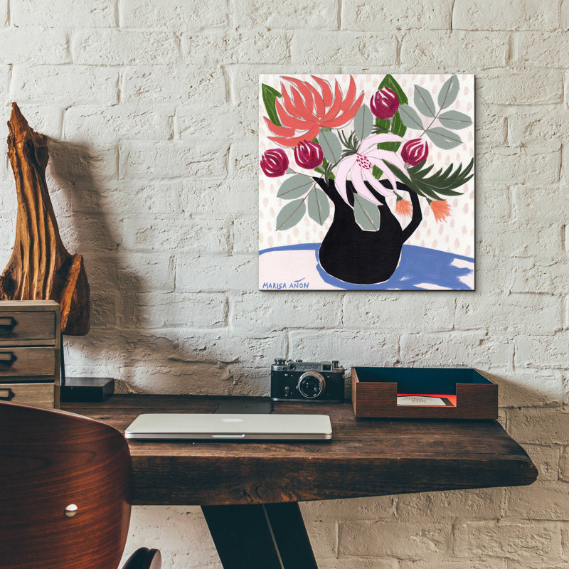 «April Florals 12» par Marisa Anon, H 12 po x l 12 po x P 0,13 po