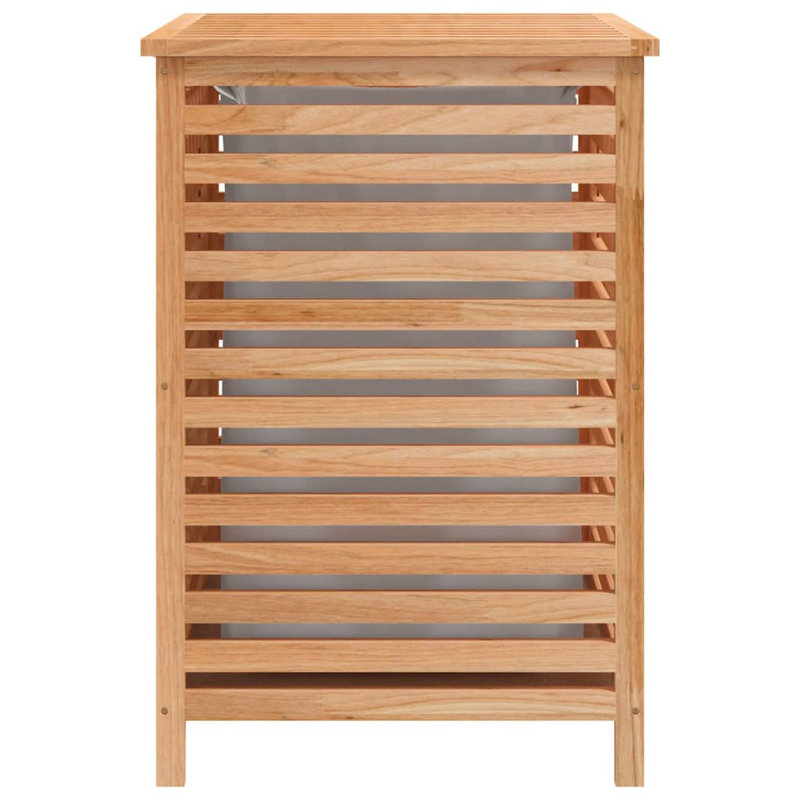vidaXL Laundry Basket 17.7x17.7x25.6" Solid Wood Walnut
