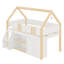 Lit mezzanine bas avec tablettes et armoires