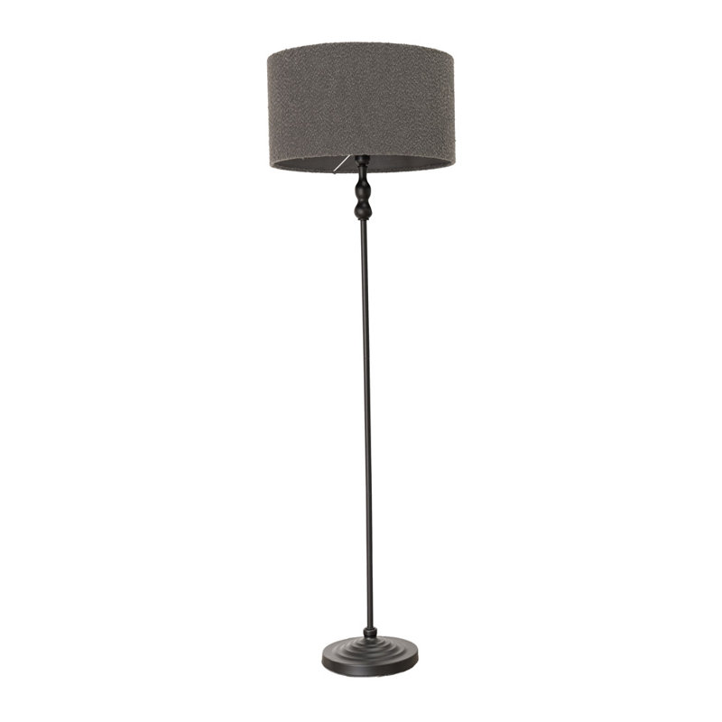 Reselva 151cm Matte Traditional Floor Lamp, Charcoal